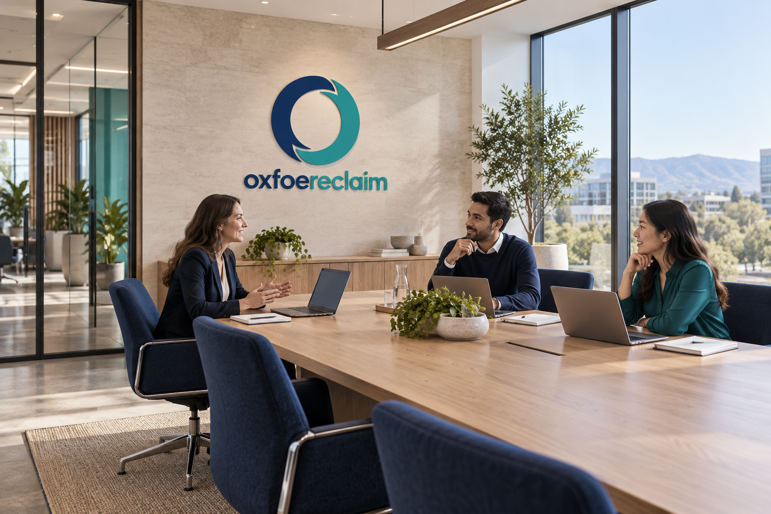 AI-generated illustrative oxfoereclaim boardroom
