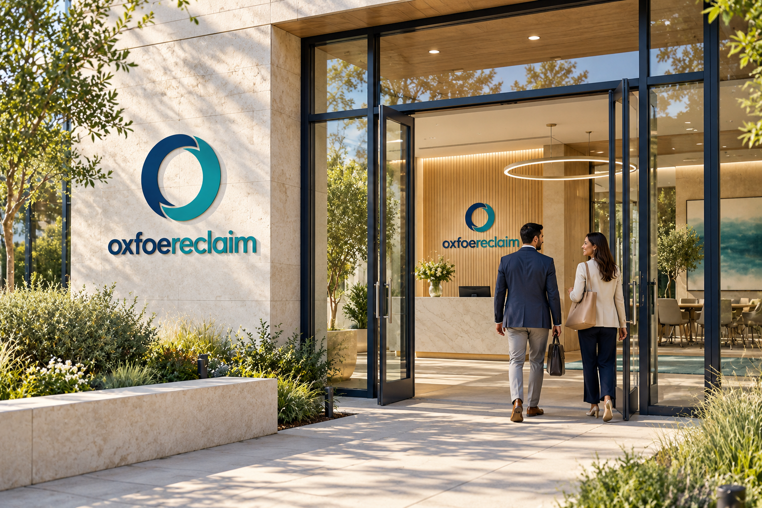 Illustrative oxfoereclaim office entrance placeholder